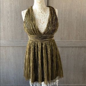 Topshop Gold Party Dress